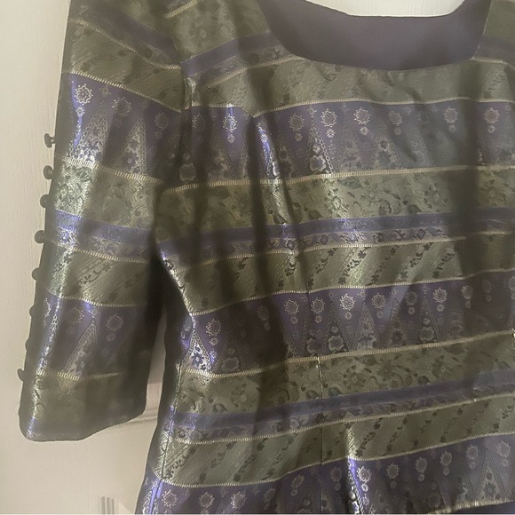 Raw Silk 2 Piece Evening Gown - Picture 2 of 6